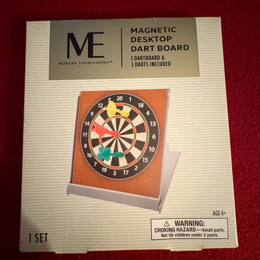 Modern Expressions Magnetic Desktop Dart Board - Black and Brown